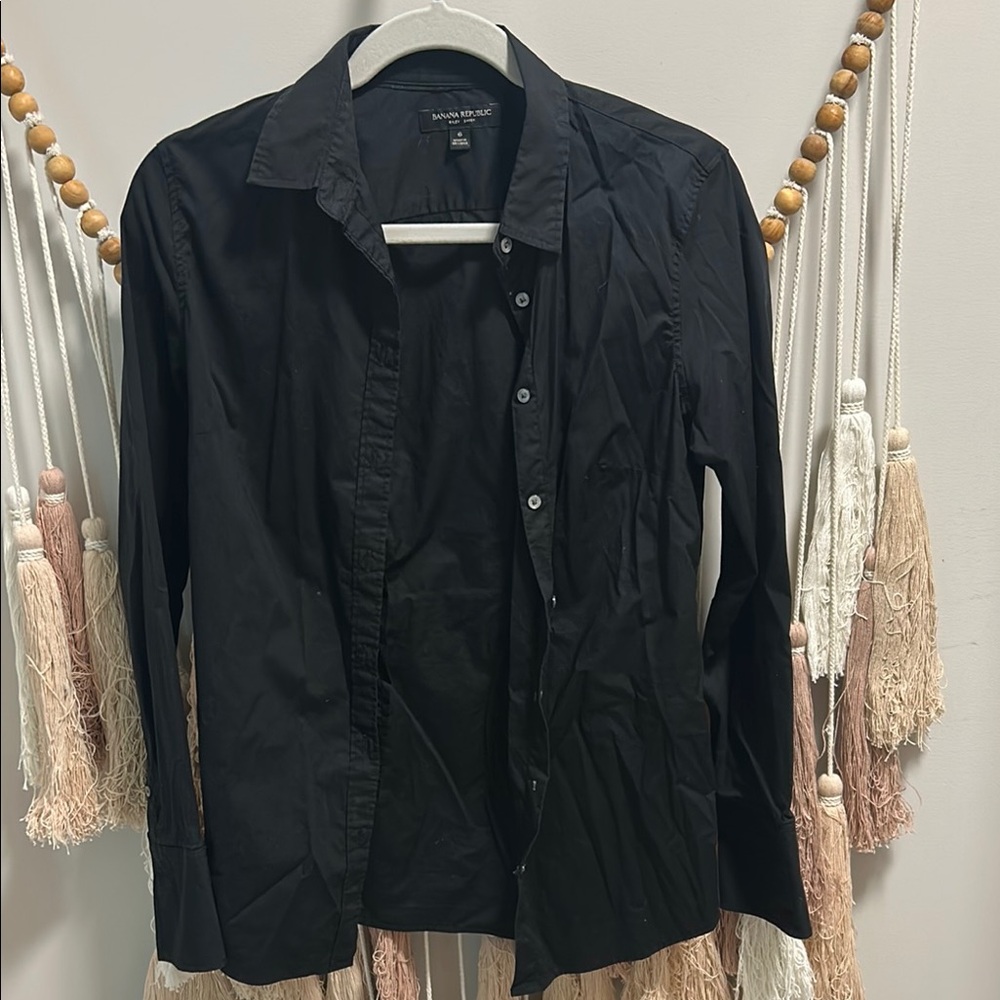 Banana Republic Women's Black Button-Up Jacket
